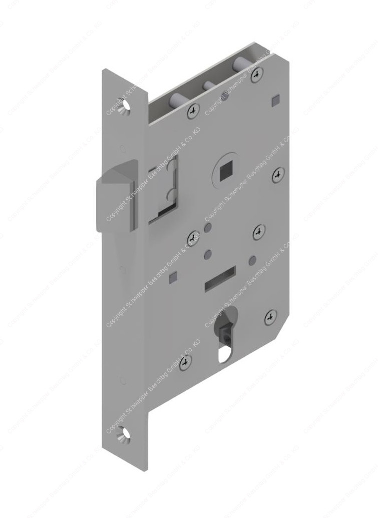 Mortise Lock With Wedge Latch Left Hand Stainless Steel